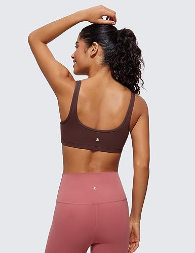 41JHj13fBL.jpg Butterluxe Mini Bra for Women - Scoop Neck Low Impact Wireless Sports Yoga Padded Workout Cami