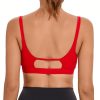 41O2hRSpg5L.jpg Sports Bras for Women,Square Neck Sports Bra Medium Support Yoga Bra Workout Crop Top with Removable Cups