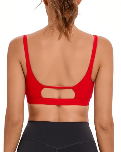 41O2hRSpg5L.jpg Sports Bras for Women,Square Neck Sports Bra Medium Support Yoga Bra Workout Crop Top with Removable Cups