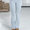 Women's Flare Skinny Pants Fold Over Leggings Stretch Bootcut Bell Bottom Slim Fit Yoga Pants Y2k Joggers
