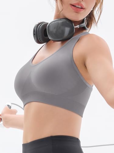 41P2s5tUgzL.jpg Padded Sports Bras for Women: Support Strappy Adjustable Straps Cross Back Sport Bra Pack for Workout Yoga Running Gym
