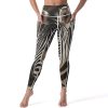 41Po4TYcKfL.jpg Portrait of Zebra Women's Yoga Pants Stretch Leggings with Pockets High Waist for Workout