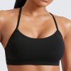 Butterluxe Womens Y Back Sports Bra - Padded Racerback Low Impact Spaghetti Thin Strap Workout Yoga Top