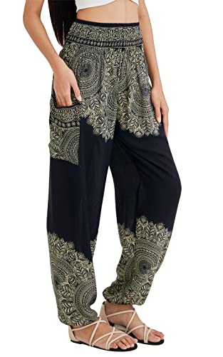 41SF2YPrj6L.jpg Boho Pants for Women - Hippie Harem Pants Women - Womens Yoga Pants – Comfy Bohemian Flowy Hippie Clothes