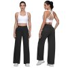 41Scc81geL.jpg Wide Leg Dress Pants Women Work Workout Athletic Yoga Sweatpants with Pockets Stretch Loose Casual Lounge Trousers