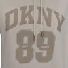 Women's Rhinestone Jersey Logo Short Sleeve Hoodie Dress