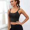 41U0wvO2tZL.jpg Sports Bras for Women High Support Longline Workout Tank Tops Built in Bra Strappy Yoga Padded Crop Top