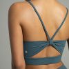 Women's Dreamlux Bowknot Strappy Sports Bras Light Impact Workout Yoga Tops