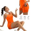 41U9EhK7M5L.jpg Women's Golf Tennis Dress Sport Activewear Zipper V-Neck with Shorts and Pocket Workout Athletic
