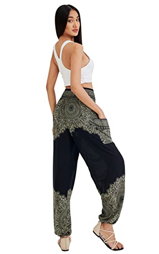 41UJWpOWSFL.jpg Boho Pants for Women - Hippie Harem Pants Women - Womens Yoga Pants – Comfy Bohemian Flowy Hippie Clothes