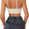 41Ucq6nNjmL.jpg V Neck Bra Padded Seamless Adjustable Straps Bralettes Everyday Basic Sleeping Bras Multiple Pack