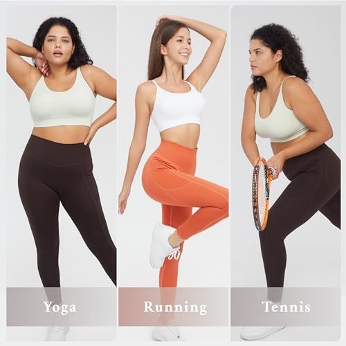 41Vu-TAFqUL.jpg Womens Sports Bras for Women Light Support Padded Workout Bras for Women Supportive Seamless Women's Wireless Yoga Bra