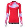 Women Rash Guard Long Sleeve UV UPF 50+ Sun Protection Zip Swim Shirt Rashguard Swimsuit Active