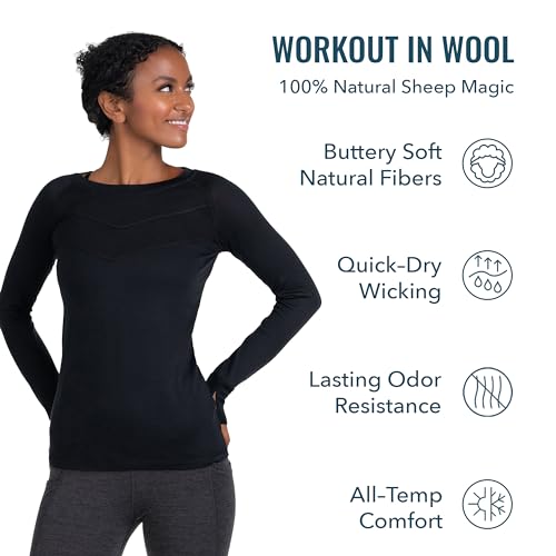 Women's Merino Long Sleeve Shirt by Woolly | RWS Certified | Soft, Stink Free, Seattle Designed