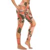 Fresh Peach Fruits Women's Yoga Pants Stretch Leggings with Pockets High Waist for Workout