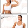 Women's Strappy Sports Bras Light Compression Crop Criss Cross Back Padded Workout Yoga Bra Supportive U Neckline