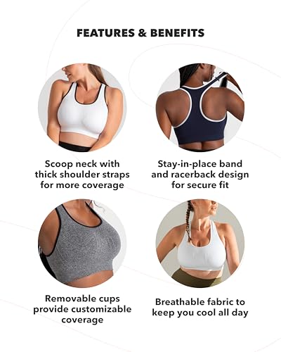 41ZrsqzYsiL.jpg Sports Bras for Women - Workout Bras for Women, Plus Size Sports Bra, Workout Tops for Women High Support