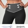 Compression Leggings with Pockets for Women Tummy Control Leggings No Front Seam Workout High Waist Yoga Pants