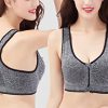 Women's Zip Front Sports Bra Wireless Post-Surgery Yoga Bras