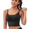 41aT2ZSu8vL.jpg Sports Bras for Women High Support Longline Workout Tank Tops Built in Bra Strappy Yoga Padded Crop Top
