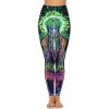 Evil God Glowing Women's Yoga Pants Stretch Leggings with Pockets High Waist for Workout