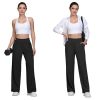 41b9cAJPjAL.jpg Wide Leg Dress Pants Women Work Workout Athletic Yoga Sweatpants with Pockets Stretch Loose Casual Lounge Trousers