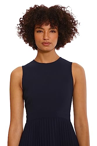 41d1MECyCrL.jpg Women's Sleeveless Stretch Light Bubble Crepe Pleated Skirt Midi Dress