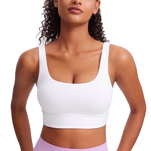 41dKvLwxzmL.jpg Butterluxe Womens U Back Sports Bra - Scoop Neck Padded Low Impact Yoga Clothes Workout Crop Top with Built in Pads