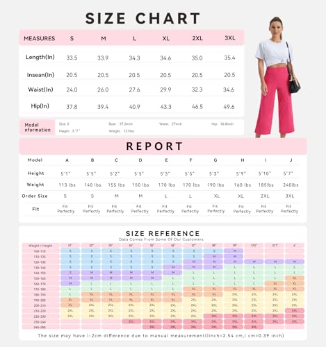 Womens' Yoga Pants with Pockets and Tummy Control High Waist in Flare Crop