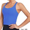 Longline Zeal Bras Medium Impact Wirefree Sports Bras Workout Tank Tops with Removable Pads, A-D Cups