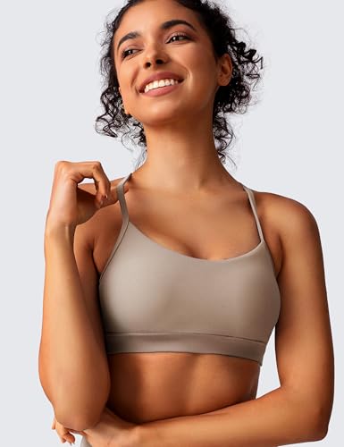 Clouduxi Y Back Sports Bras for Women - Light Support Racerback Yoga Bra, A-C Cups