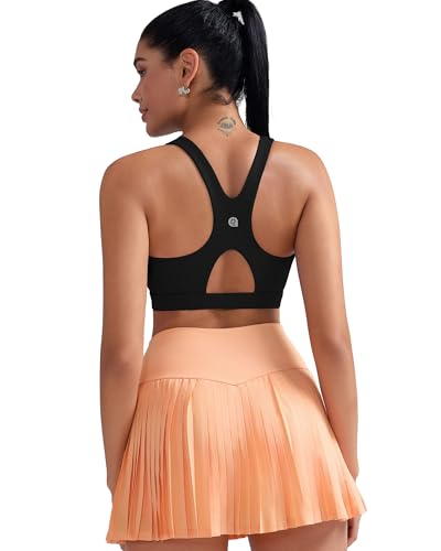Sports Bras for Women High Support,Racerback Molded Cup Sports Bra with Sewn in Pads