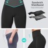 41gl3cMJW1L.jpg Flare Leggings for Women Tummy Control Flared Leggings No Front Seam Yoga Pants Women High Waisted Workout Bell Bottoms