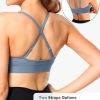 41hYJ0cWvL.jpg V-Neck Sports Bra for Women Adjustable Strappy Yoga Bra Spaghetti Strap Padded Workout Bra S-XL Low Impact Seamless Bralettes