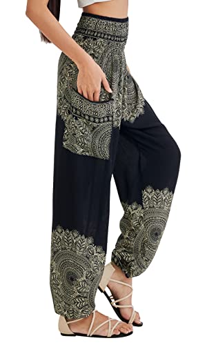 41j1x5pPZ0L.jpg Boho Pants for Women - Hippie Harem Pants Women - Womens Yoga Pants – Comfy Bohemian Flowy Hippie Clothes