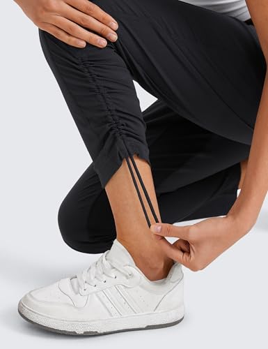 Womens Casual 7/8 Pants 27" - Lightweight Workout Outdoor Athletic Track Travel Lounge Joggers Pockets