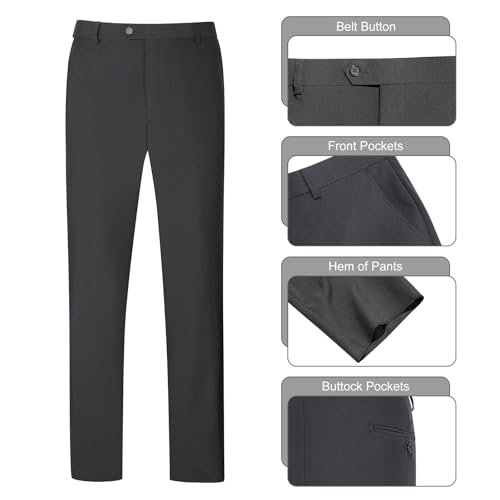 2 Piece Men's Suit Slim Fit Suits for Men, Two Button Blazer Dress Business Wedding Party Jacket & Pants