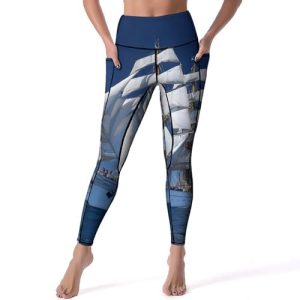 Sailing Ship Women's Yoga Pants Stretch Leggings with Pockets High Waist for Workout
