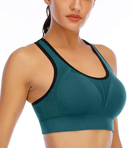 Sports Bras for Women High Impact Racerback Sports Bra Seamless Padded Sports Bra Yoga Bras Workout Bra Activewear Bra