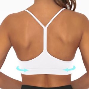 Y BackSports Bra for Women Low Impact Racerback Workout Bras Sexy Thin Straps Yoga Sport Bras with Removable Pads