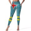 Vintage Aruba Flag Women's Yoga Pants Stretch Leggings with Pockets High Waist for Workout