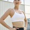 41qVBTbpunL.jpg Smooth Sports Bras for Women Workout Tops Y-Back Padded Yoga Bra Basic Wireless Bra