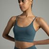 Women's Dreamlux Bowknot Strappy Sports Bras Light Impact Workout Yoga Tops