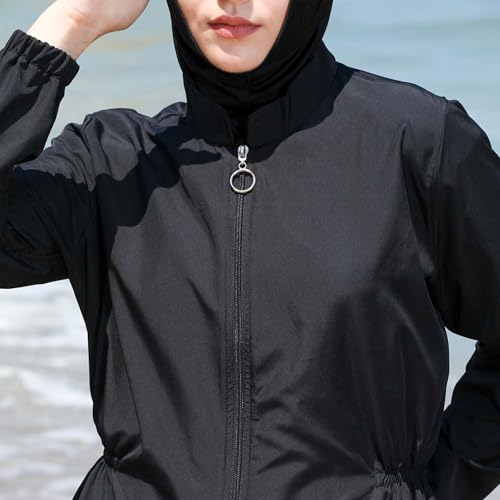 41s0F2uezpL.jpg Islamic Long Sleeve Swimsuits for Women Modest Muslim 4 PCS | Full Cover Rash Guard Burkini | Arabic Swimwear