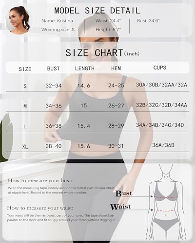 41s9PUQJ4XL.jpg Sports Bras for Women High Support Longline Workout Tank Tops Built in Bra Strappy Yoga Padded Crop Top