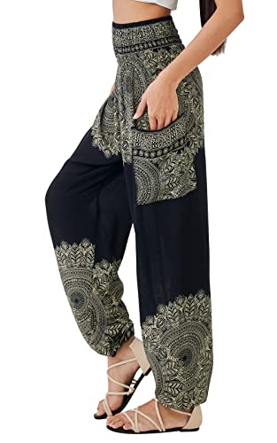 41sV1uHak8L.jpg Boho Pants for Women - Hippie Harem Pants Women - Womens Yoga Pants – Comfy Bohemian Flowy Hippie Clothes