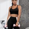 41t0FYNFHTL.jpg Sports Bra for Women Strappy Medium Support Push Up Padded Sports Bra for Running Workout Bra Yoga Bra