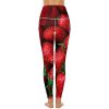 Fresh Strawberry Women's Yoga Pants Stretch Leggings with Pockets High Waist for Workout