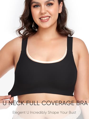 Womens Wireless Push Up Bras for Women No Underwire Seamless Full Coverage Supportive T Shirt Everyday Bras