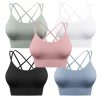 3 Pack Strappy Sports Bra for Women Sexy Crisscross for Yoga Running Athletic Gym Workout Fitness Tank Tops